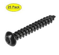 Uxcell Hex Socket Self Tapping Screws, M5 x 35mm Carbon Steel Wood Screw 25 Pack