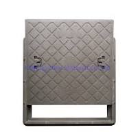 600*600*60 Fiberglass and Resin Composite Manhole Cover and Frame in Square En124 A15 Manufacturer From China