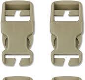 DYZD Plastic Buckle Repair Kit Quick Release Buckles No Sewing Required for Backpack Bag (4pcs Khaki,25 mm)