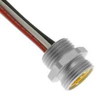 MIN Size I, Receptacle, 4 Pole, Male Straight, 1 Ft, 16awg, 10A, .5-NPT, Front Mount, Stainless Steel