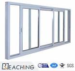 Aluminum Alloy Double Glazing Silver Grey Color Aluminum Sliding Window for House