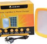 JUGNU Fibre Solar Light Box and Phone Charger- ROIN0003, Orange