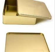 JAYCO Gold Biscuit Tin Boxes, For Food, Size: 8 X 8 X 2 Inches