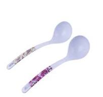 Custom Design Printed logo Colorful Melamine Baby Plastic Spoon