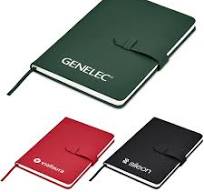 Thermo PU Hard Cover A5 Notebook With Strap Closure 160 lined pages