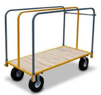 Heavy Duty Steel Panel Cart with 10" Wheels