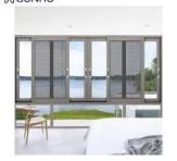 Minglei Customized Wood Grain Color Thermal Break Aluminum Alloy Window Low E Tempered Glass Lifting and Sliding Window