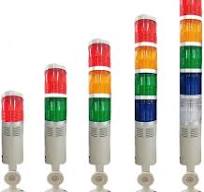 YJINGRUI LED Industrial Signal Tower Light 5 Colors Flash LED Light with Buzzer Alarm Warning Lamp for CNC Machines (DC12V)