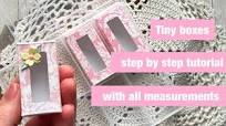 Tiny boxes with acetate window, step by step tutorial with all measurements #boxtutorial