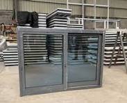 Dark Grey Aluminium Windows - Modern Sliding Soundproof Design