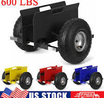 Heavy Duty Panel Dolly Cart Drywall Mover 600lbs with 10" Inflated Rubber Tires