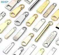 Purse Bag Hardware Custom Zipper Slider 5# Zip Puller Engraved Logo Metal  Puller Zipper Gold Metal Zipper Pull for Handbags