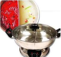 Sonya Shabu 7.75 in. Stainless Steel Electric Wok Mongolian Hot Pot with  Broiler SYHS30