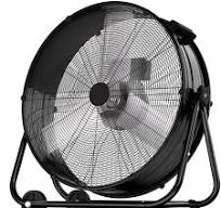 24" High Velocity Drum Fan,Industrial Fan,360° Tilt with 2 Casters,Handle,3  Speed Heavy Duty Floor Fan for Shop, ...
