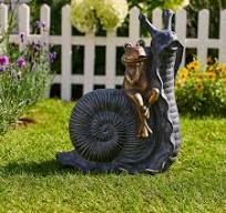 Ophelia & Co. Garden Statuary Polyresin Whimsical Frog On Snail Metallic  Finish Home And Garden Decor - 19" Metallic & Reviews | Wayfair