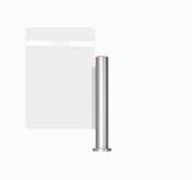 China Cylindrical Type Security Half Height Glass Turnstile ...