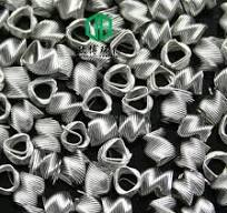 3mm 4mm 5mm SS304 SS316L Cu Metal Fenske Spiral Packing Triangle Spiral Lab  Packing