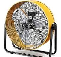 MELEZOOM 20 in. 3 Fan Speeds High Velocity Drum Fan in Yellow with 360°  Adjustable Tilt, 6300CFM Industrial Fan, ETL listed LD-DHSD20