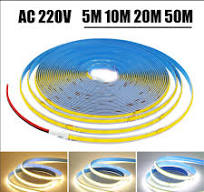 5M 10M 20M 50M/Roll COB Strip AC 220V 240Leds/M IP20 3000K 4000K 6000K  Driver Build In Home Decor Flexible Ribbon Rope LED Light - AliExpress 39