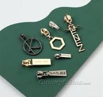 Custom metal zipper pulls and sliders with logos