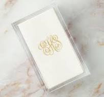 Personalized Monogram Paper Linen Guest Towel Napkins