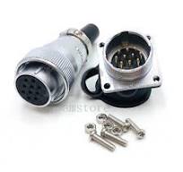 WS24 10A 10 Pin Panel Mount Waterproof Plug Socket,Industrial Wire  Connector | eBay