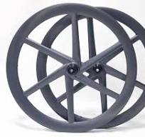 700C 6 Spokes Carbon Road Bicycle Wheelset Super Light Center Lock Disc  Brake