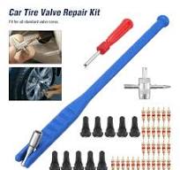 Set Tire Valve Stem installation Remover Repair Tool Puller Car Truck Plug  Core