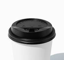 Premium Black Flip Top Lids for Paper Cups - 12/16/20 oz - 1000/Case