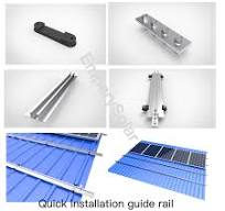 Aluminum Rail For Roof Structure Silver Solar Panel Mounting ...