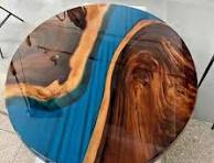 15" Epoxy Resin Table Top Modern Interior Decor Handcrafted ...