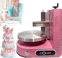 Automatic Birthday Cake Cream Smooth Coating Decoration Machine 4-12inch  Cakes Butter Cream Spreading Machine Cake Bread Cream Jam Spreader,Pink :  ...