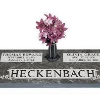 Husband and Wife Companion Granite Headstone 48 x 18