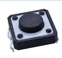 DC 12V 50mA DIP Tact Switch 12*12 White Plastic Panel 12x12 Tactile Switch  Round Head Manufacture Soft Feeling Switch
