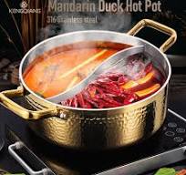 Stainless Steel Hot Pot With Glass Lid Shabu Shabu Pot Hot Pot With Divider  for Restaurant and Home