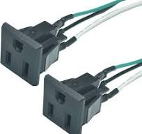 2Pcs 3 Pins US Power Socket Plug Panel 10A 125V AC Panel ...