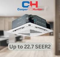Cooper&Hunter Four-way Ceiling Cassette R454B, 48,000 BTU 230V Light  Commercial Ductless Mini Split Air Conditioner Heat Pump 19 SEER 4 TON + ...