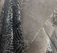 Cool Silver Spider Web Print Hard Mesh Lace Fabric for ...