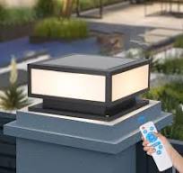 DAHGEO Solar Outdoor Column Lights Modern Solar Post Lights ...