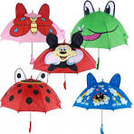 Lightweight 3D Animal Cartoon Kids Umbrella with Safety Manual Open  Straight Stick Customization Logo
