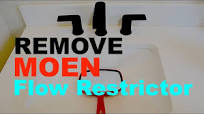 Remove Flow Restrictor MOEN (Non-Threaded Aerator). Increase water pressure  from taps.