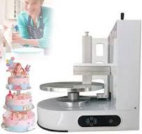Automatic Birthday Cake Cream Smooth Coating Decoration Machine 4-12inch  Cakes Butter Cream Spreading Machine Cake Bread Cream Jam Spreader,White :  ...