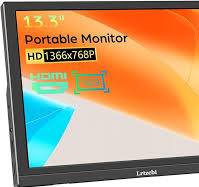 Amazon.com: Lrtzcbi Portable Monitor 13.3 Inch, FHD ...