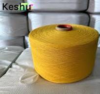 Ne20/1 (nm34/1) Yellow Recycled Cotton Blended Yarn 70% Cotton 30%  Polyester Yarn for Knitted Socks