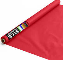 Amazon.com: Party Solids Red Plastic Table Cover Roll 40" X ...