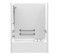 F6032STT 60 x 32 AcrylX Alcove Left Hand Drain One-Piece Tub ...