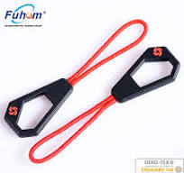 Custom High Quality Embossed Brand Logo PU/TPU Zipper Puller for Luggage  Backpack