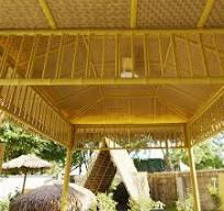 Traditional Design Rattan Woven Ceiling Synthetic Woven Plastic Bamboo Mat  Outdoor Ceiling Waterproof for House