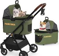 Amazon.com: PAWZIDEA Pet Stroller 4 in 1, Foldable Cat ...