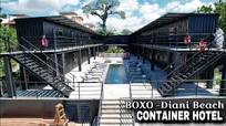 They built the first shipping container hotel in Diani Beach, Kenya